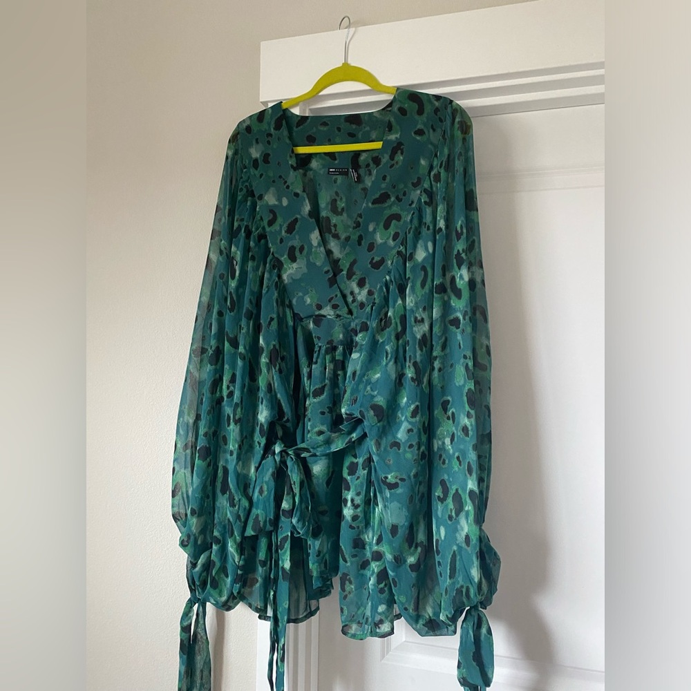 ASOS Design Green Print Top